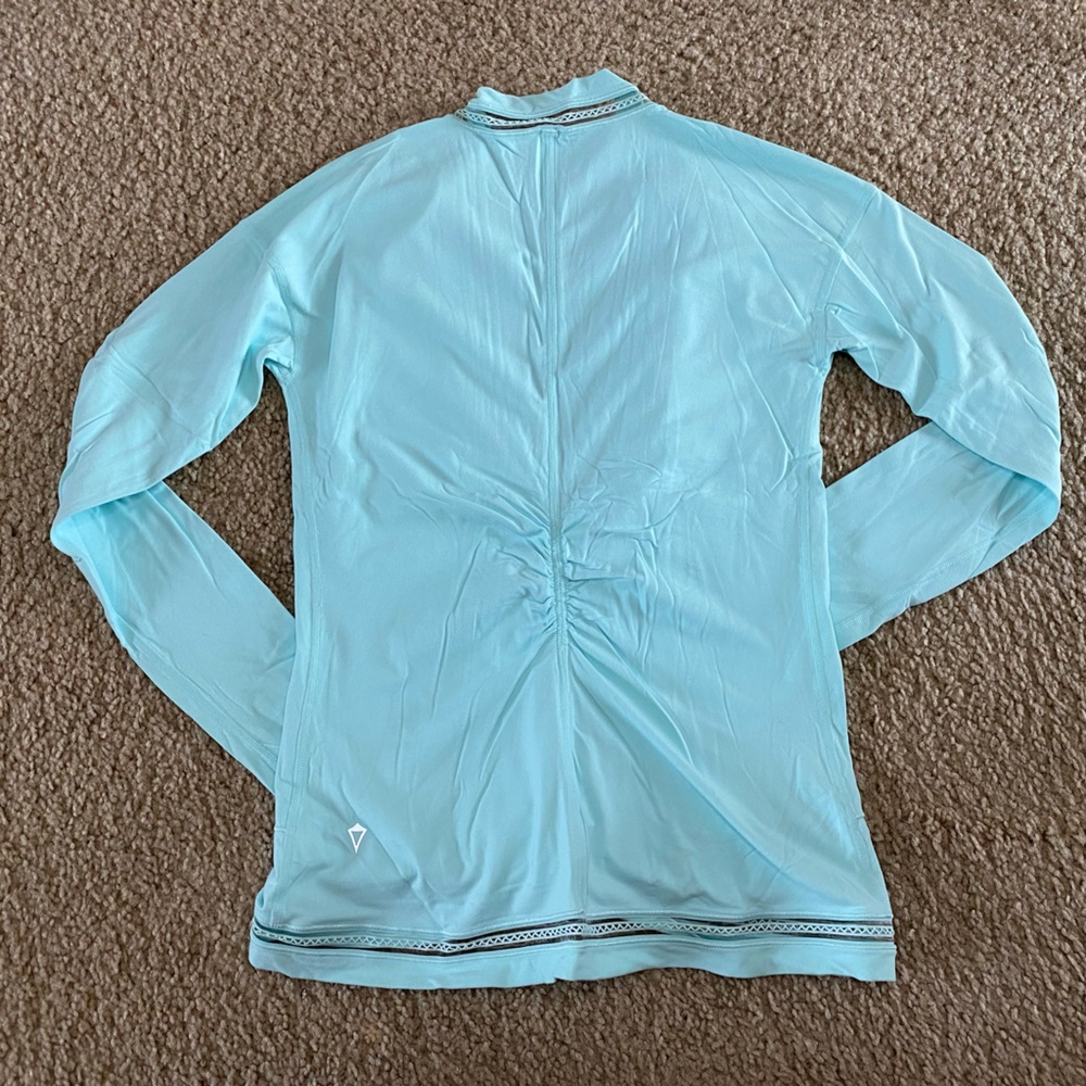 Ivivva by Lululemon On the Move Twist Front Shrug Mint - Picture 4 of 5